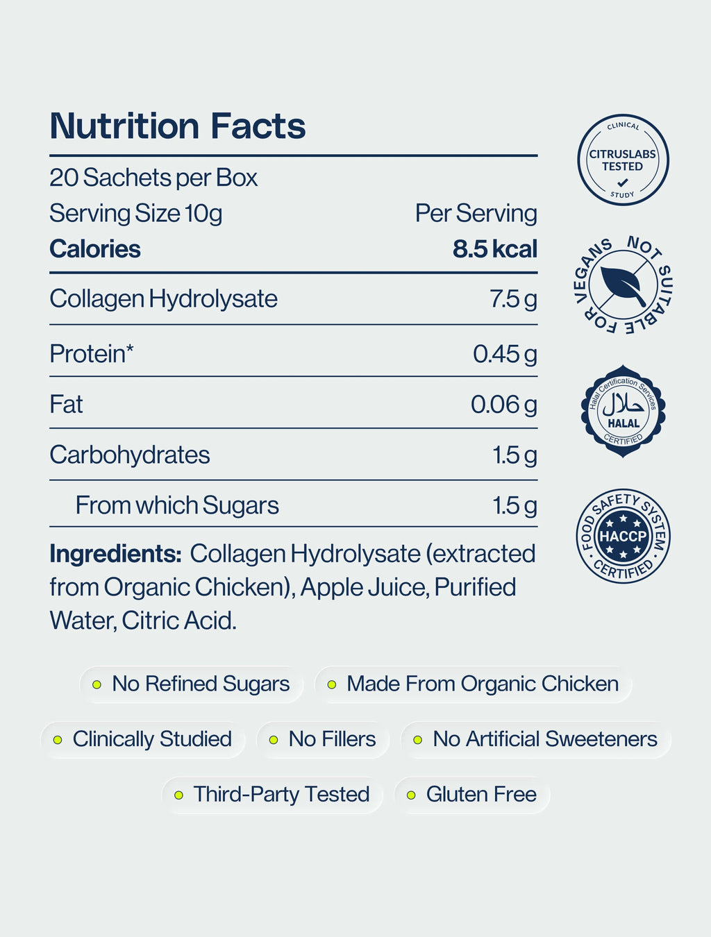 Bioactive Collagen Jelly Sachets – Green Apple
