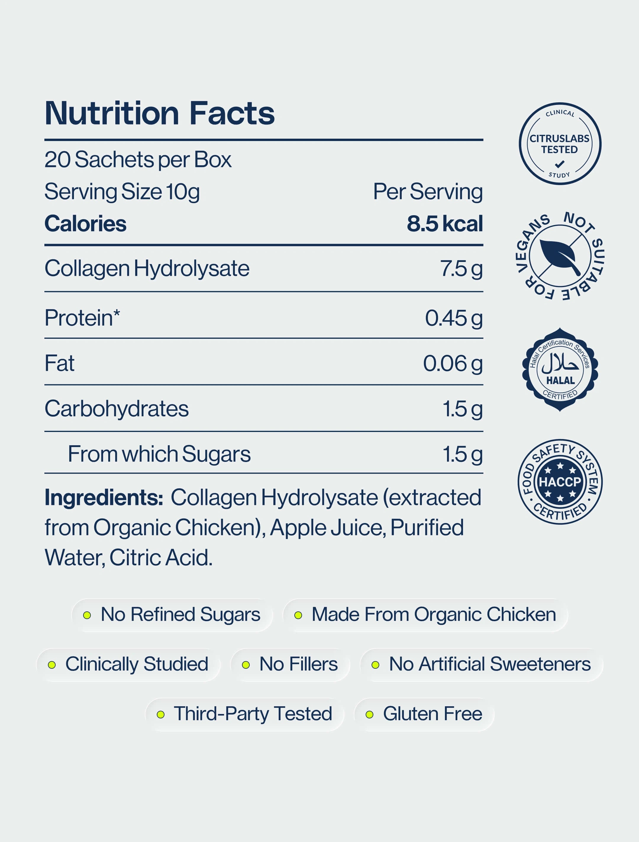 Bioactive Collagen Jelly Sachets – Green Apple